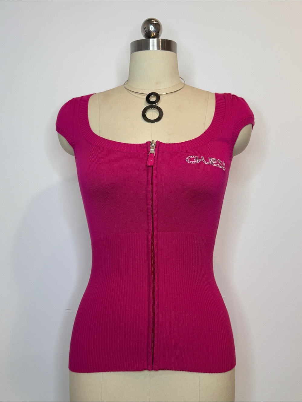 Guess pink knit top